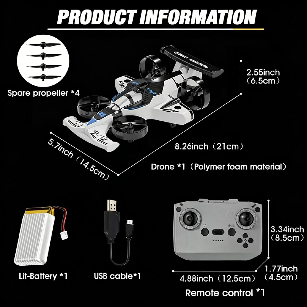 Voiture et drone 2-en-1 téléco - Drone Racing Battery avis et prix